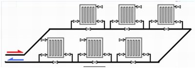 Горизонтальная схема подключения